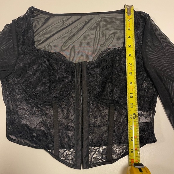 Black Lace Corset Top - Picture 9 of 10